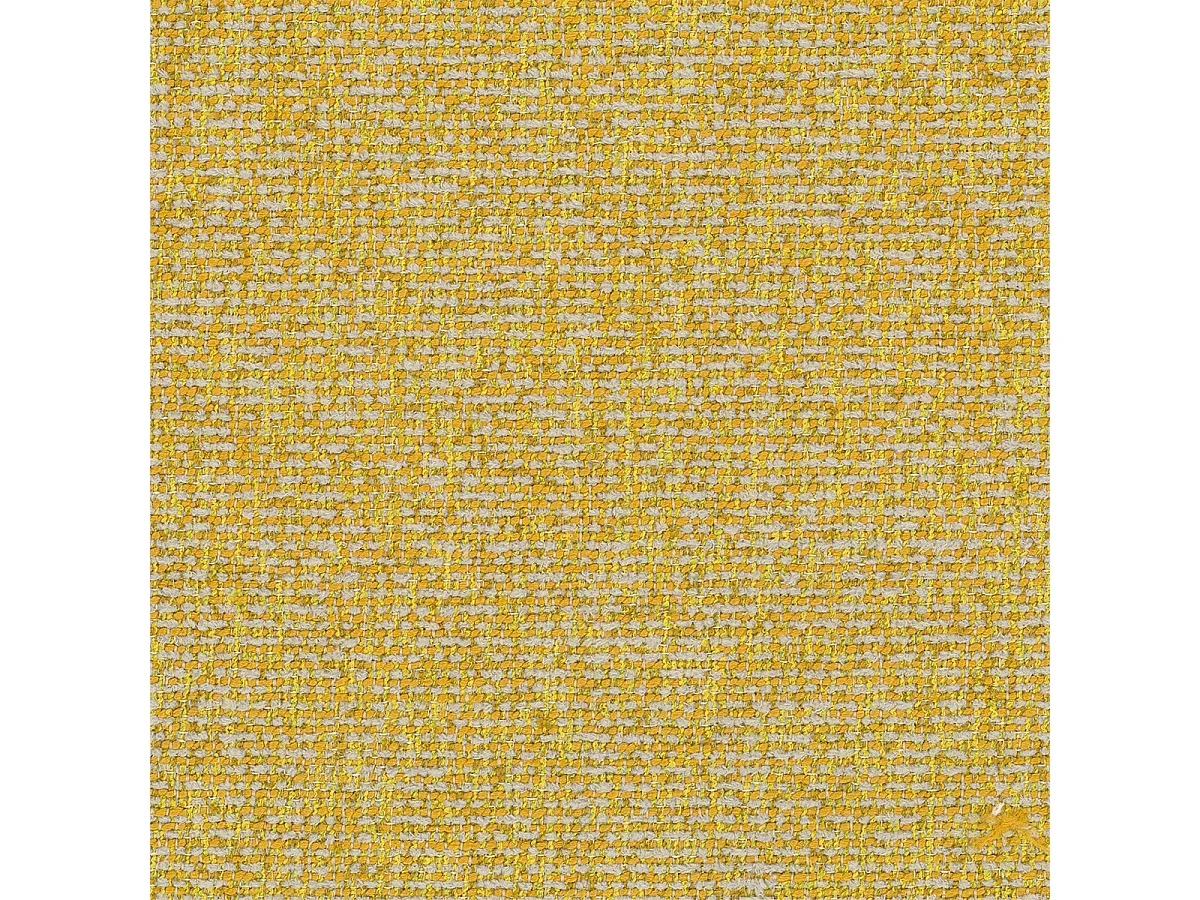 Canapé d'angle panoramique convertible 5 places avec coffre en tissu jaune LORENZO