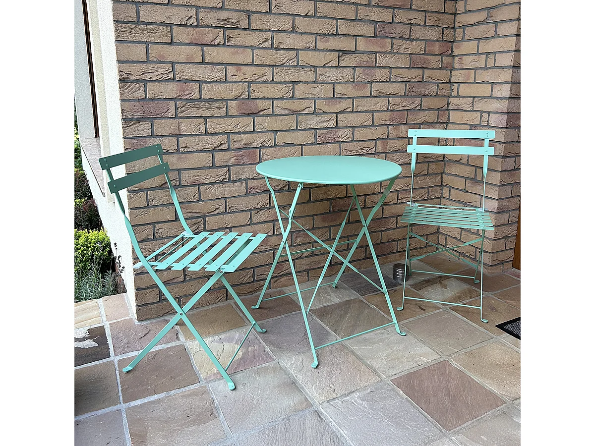 Set tuintafel en stoelen 2 zits Lisbon Mintgroen