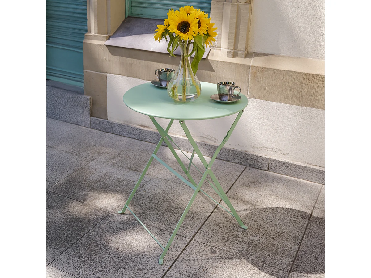 Set tuintafel en stoelen 2 zits Lisbon Mintgroen