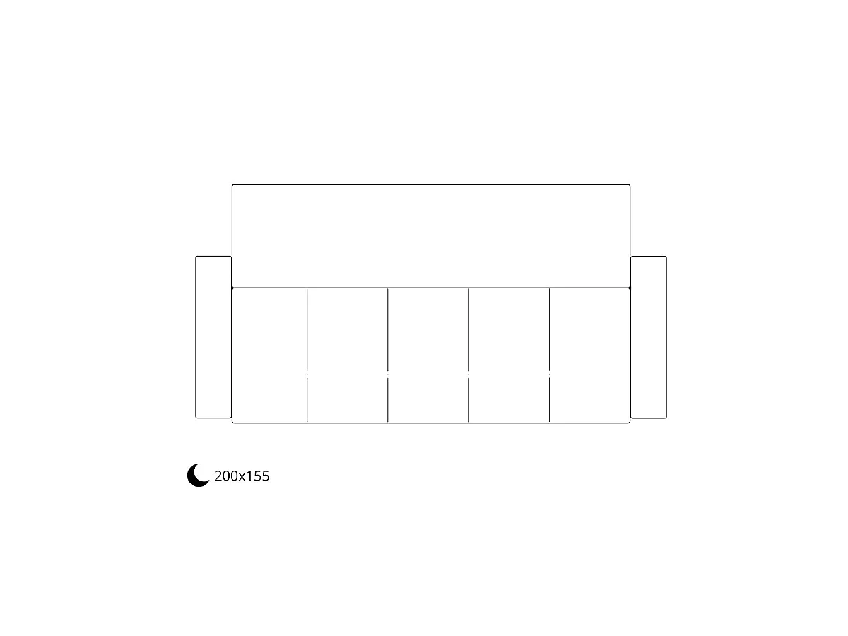 Canapé convertible 3 places avec coffre en tissu beige GIULIA