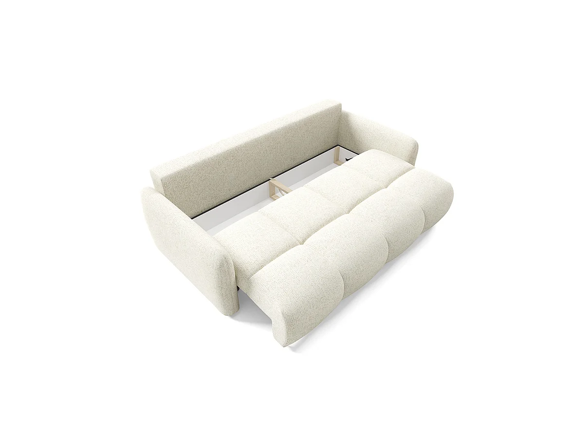 Canapé 3 places convertible avec coffre Vittoria Blanc cassé