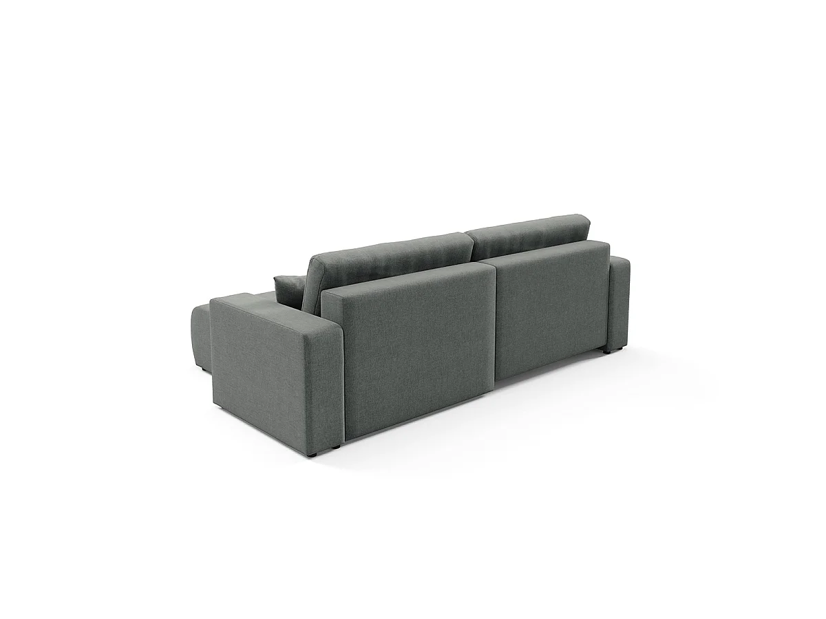 Canapé d'angle réversible convertible 3 places avec coffre Giulia Gris