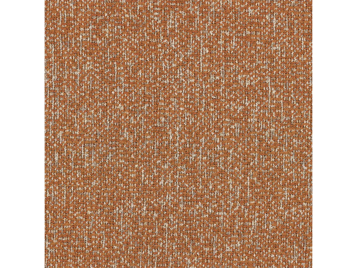 Canapé d'angle panoramique convertible 5 places avec coffre en tissu orange LORENZO