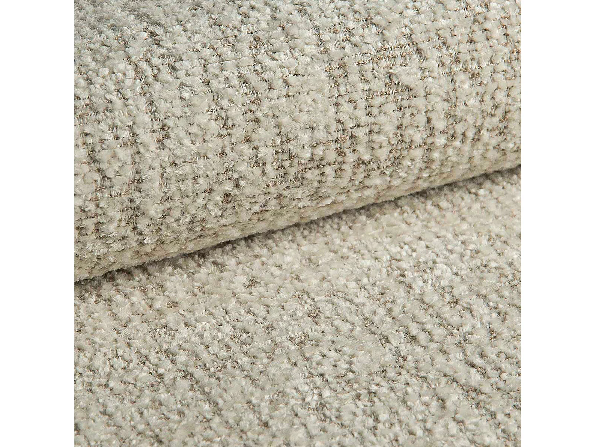 Canapé convertible 5 places avec coffre en tissu blanc VITTORIA