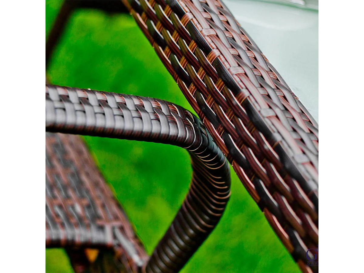 Conjunto de mesa e cadeiras de jardim de 6 lugares Rio Brown