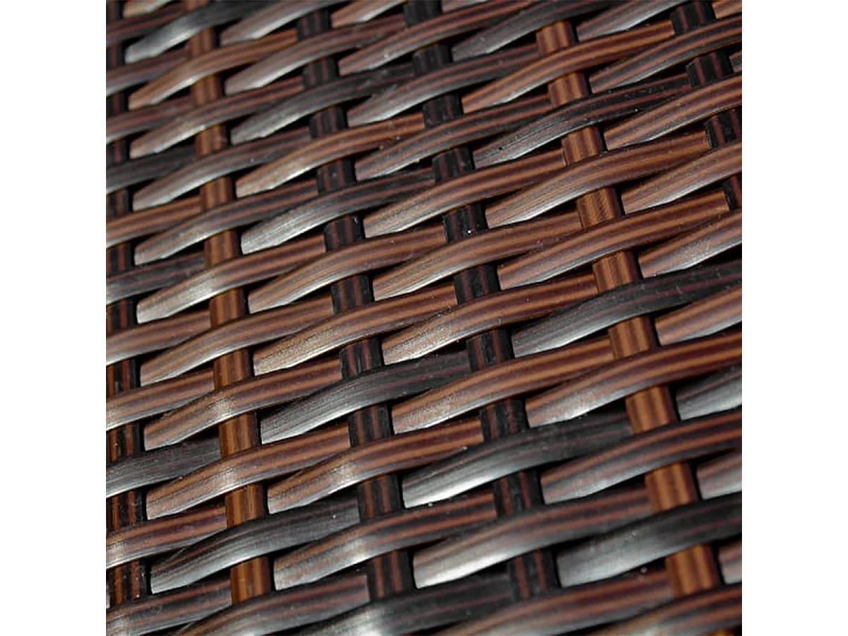 Conjunto de mesa e cadeiras de jardim de 6 lugares Rio Brown