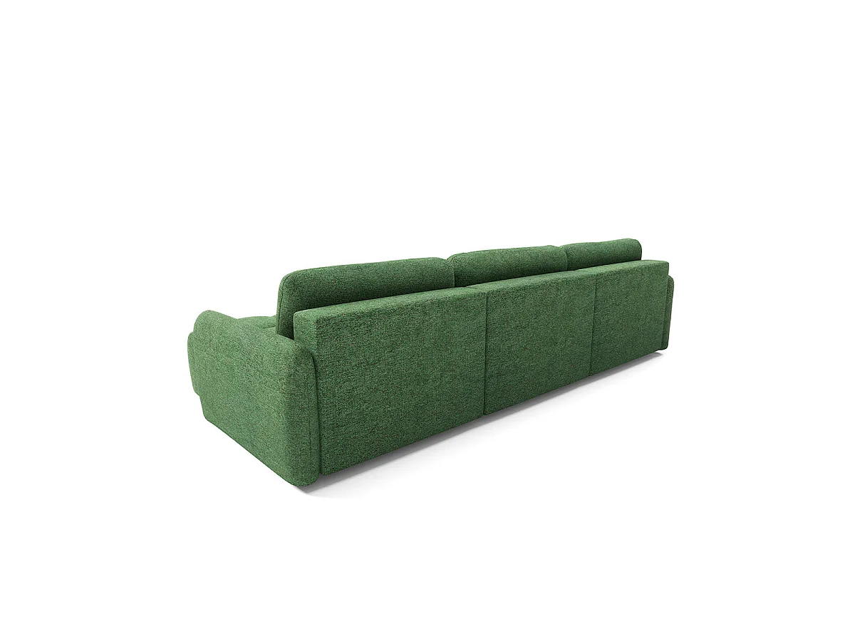 Canapé convertible 5 places avec coffre en tissu vert VITTORIA