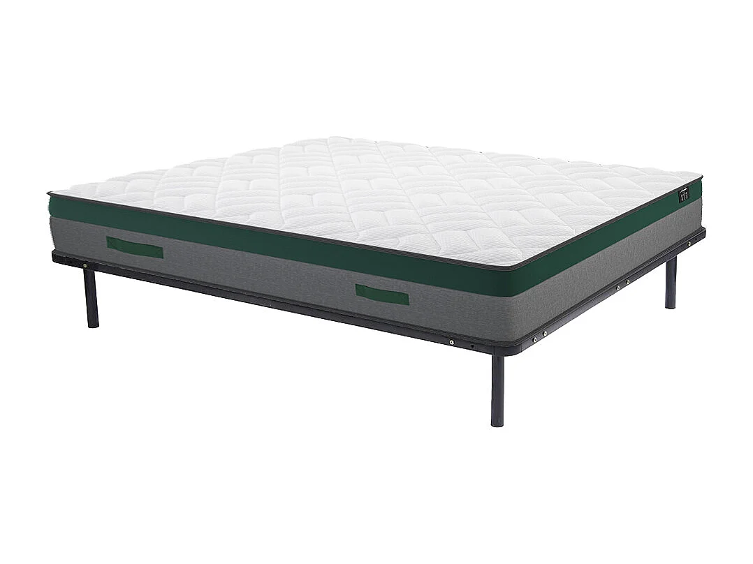Ensemble 180 x 200 cm cadre à lattes + matelas ressorts ensachés ép.22cm - PRESTIGE de YSMÉE