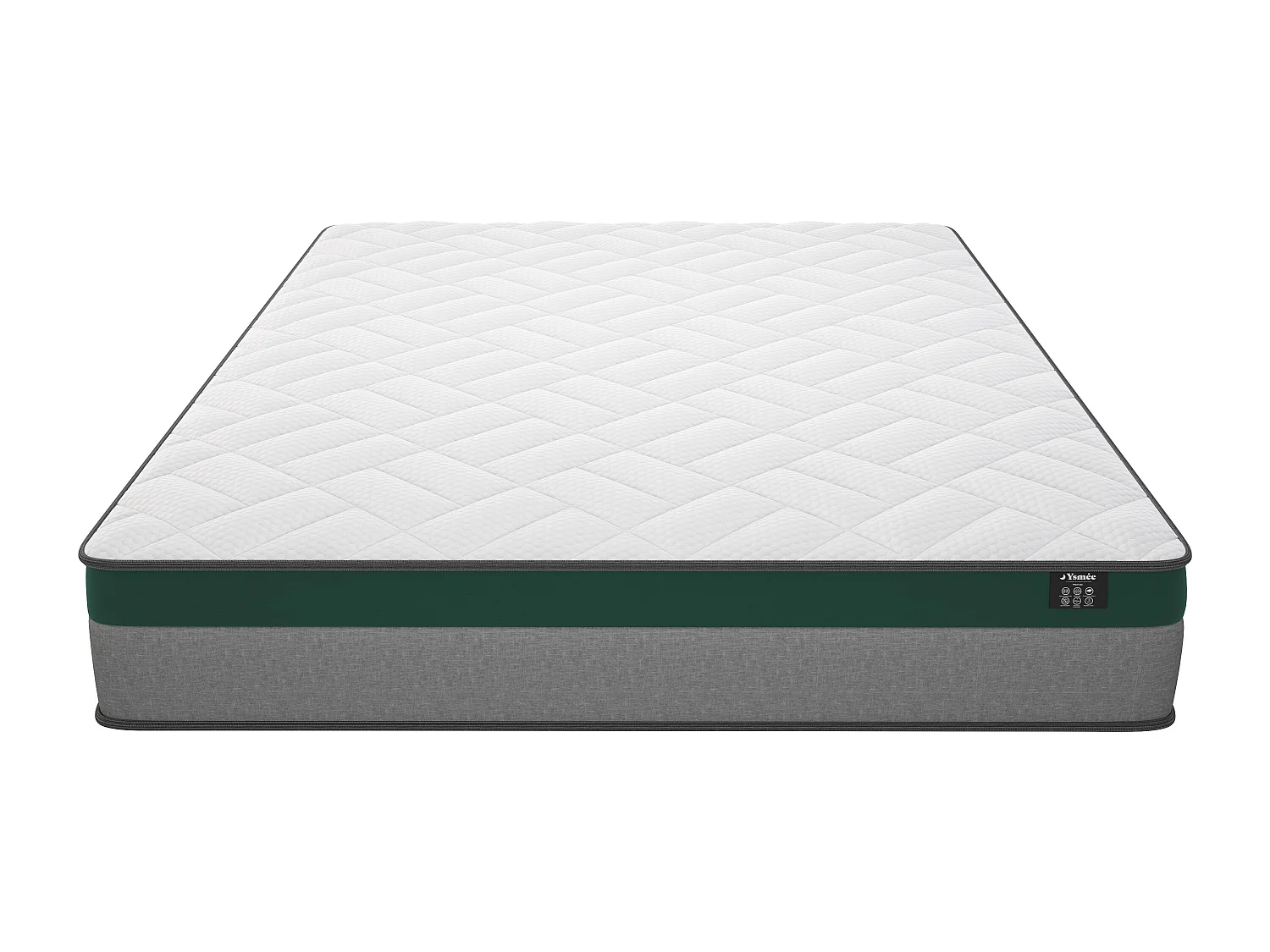 Ensemble 180 x 200 cm sommier + matelas ressorts ensachés ép.22cm - PRESTIGE de YSMÉE