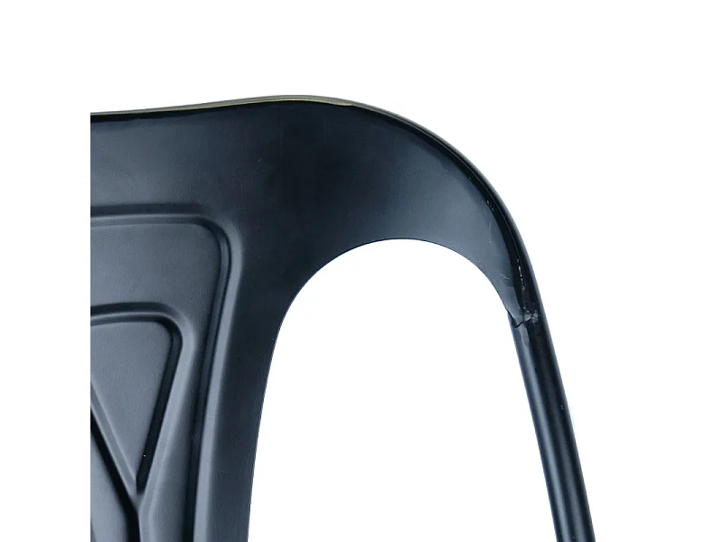 Lot 4 chaises vintage en métal noir style industriel - METALICA