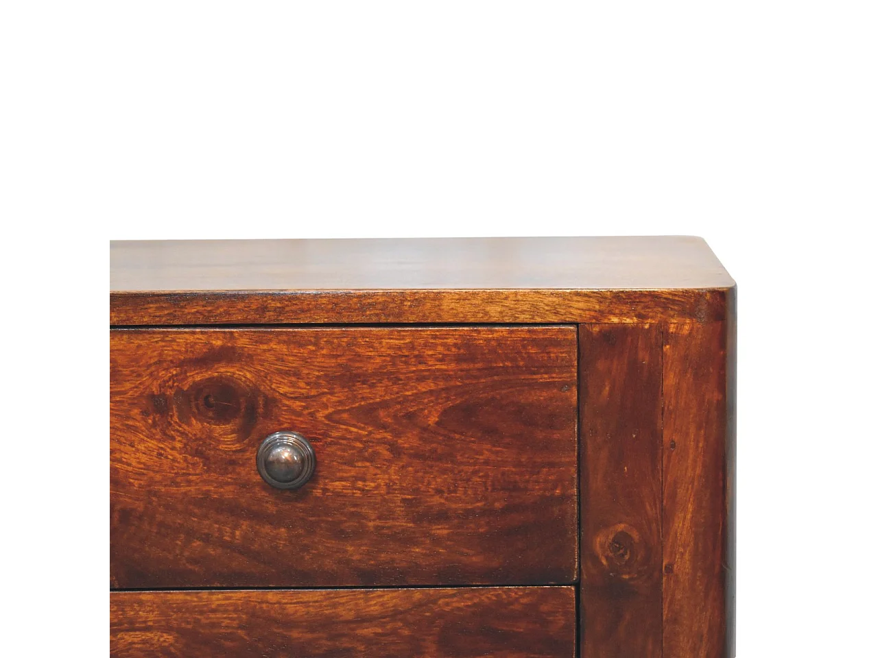 Artisan Furniture Solid Wood Bera Bedside, 2 Drawers, Brown