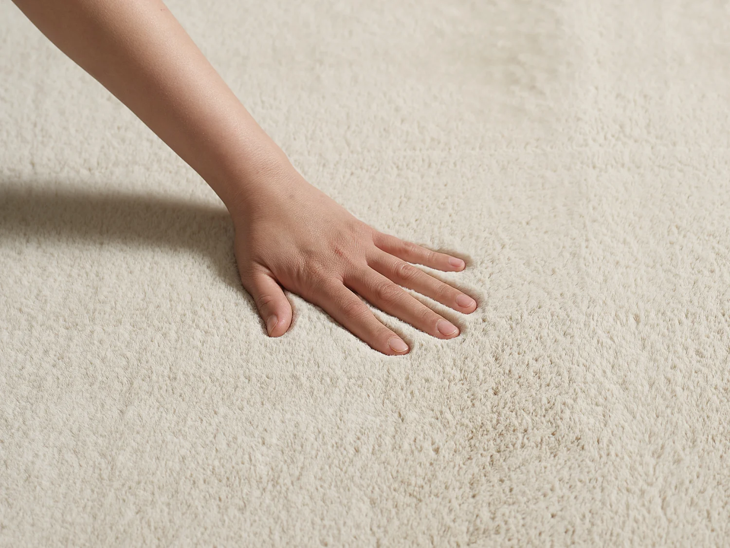 Tapis Cosy doux lavable uni, beige, 80 x 300 cm