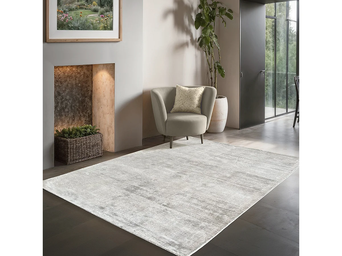 Tapis Arte salon design élégant, gris, 120 x 170 cm