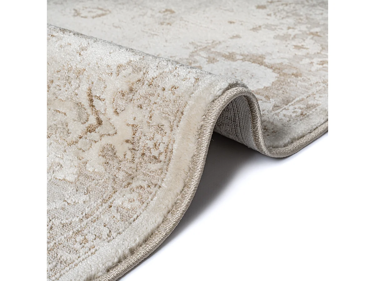 Tapis Flowline Salon Design Vintage, Beige, 120 x 160 cm