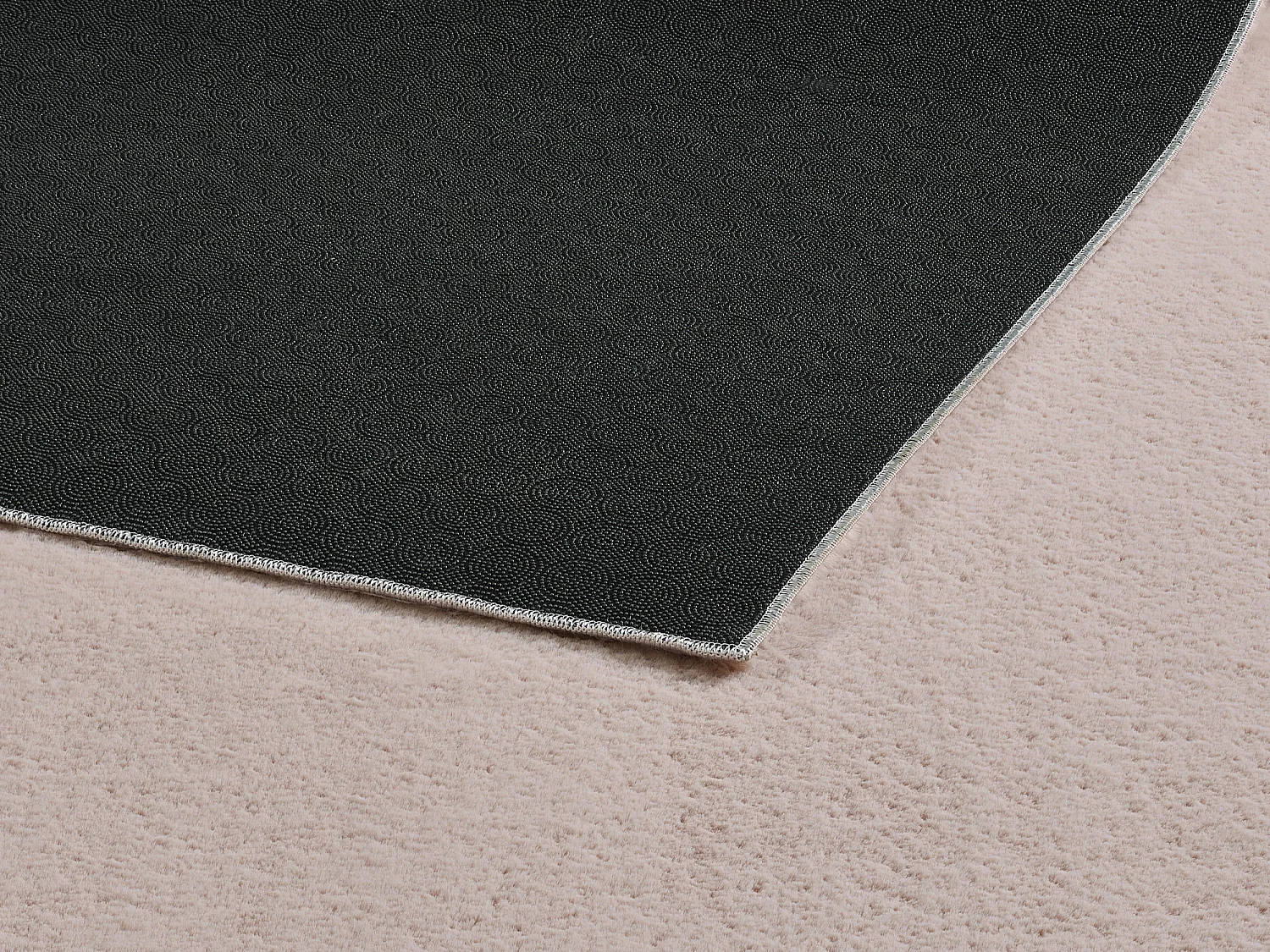 Tapis Cosy doux lavable uni, rose, 160 x 220 cm