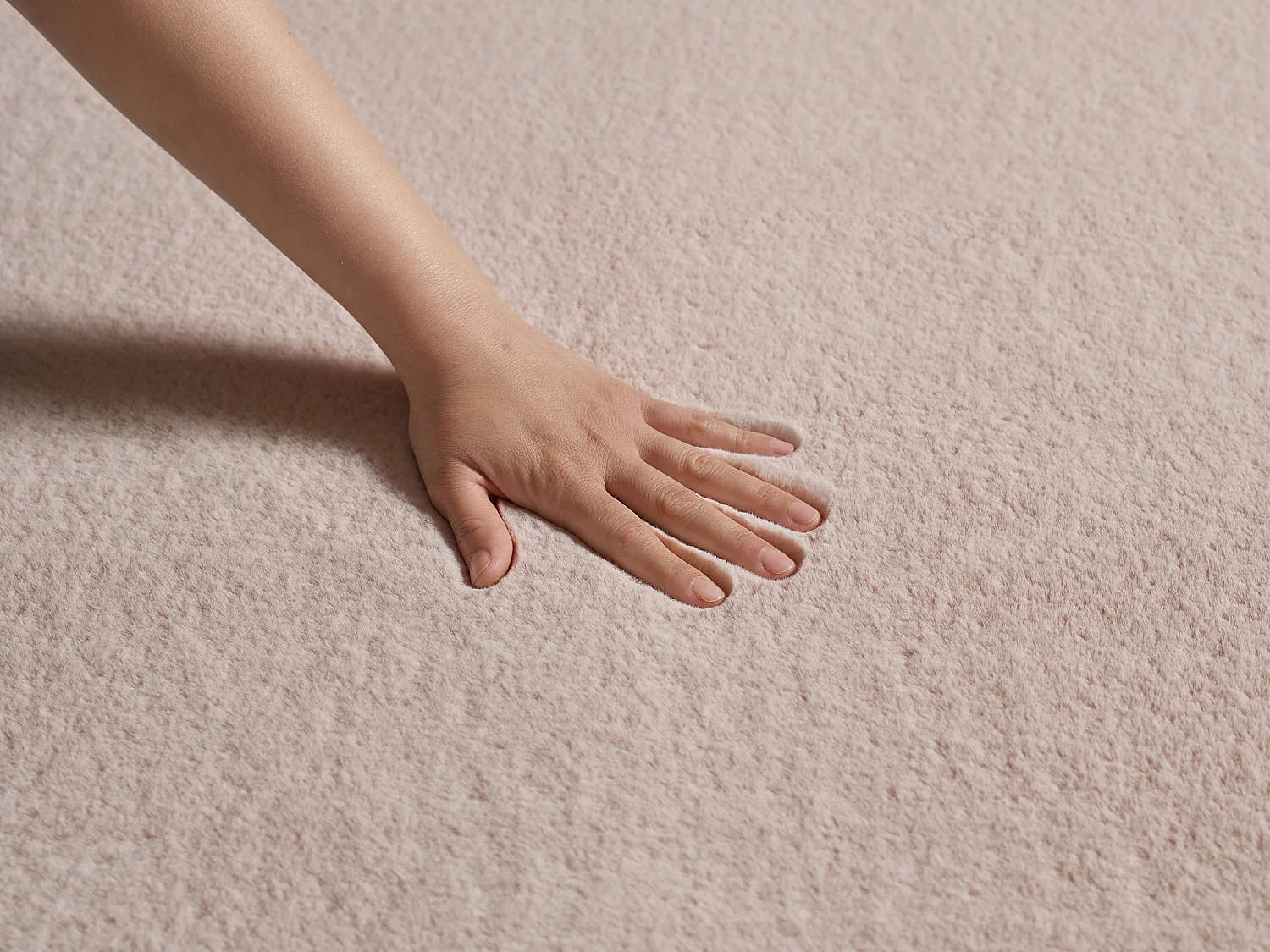 Tapis Cosy doux lavable uni, rose, 160 x 220 cm