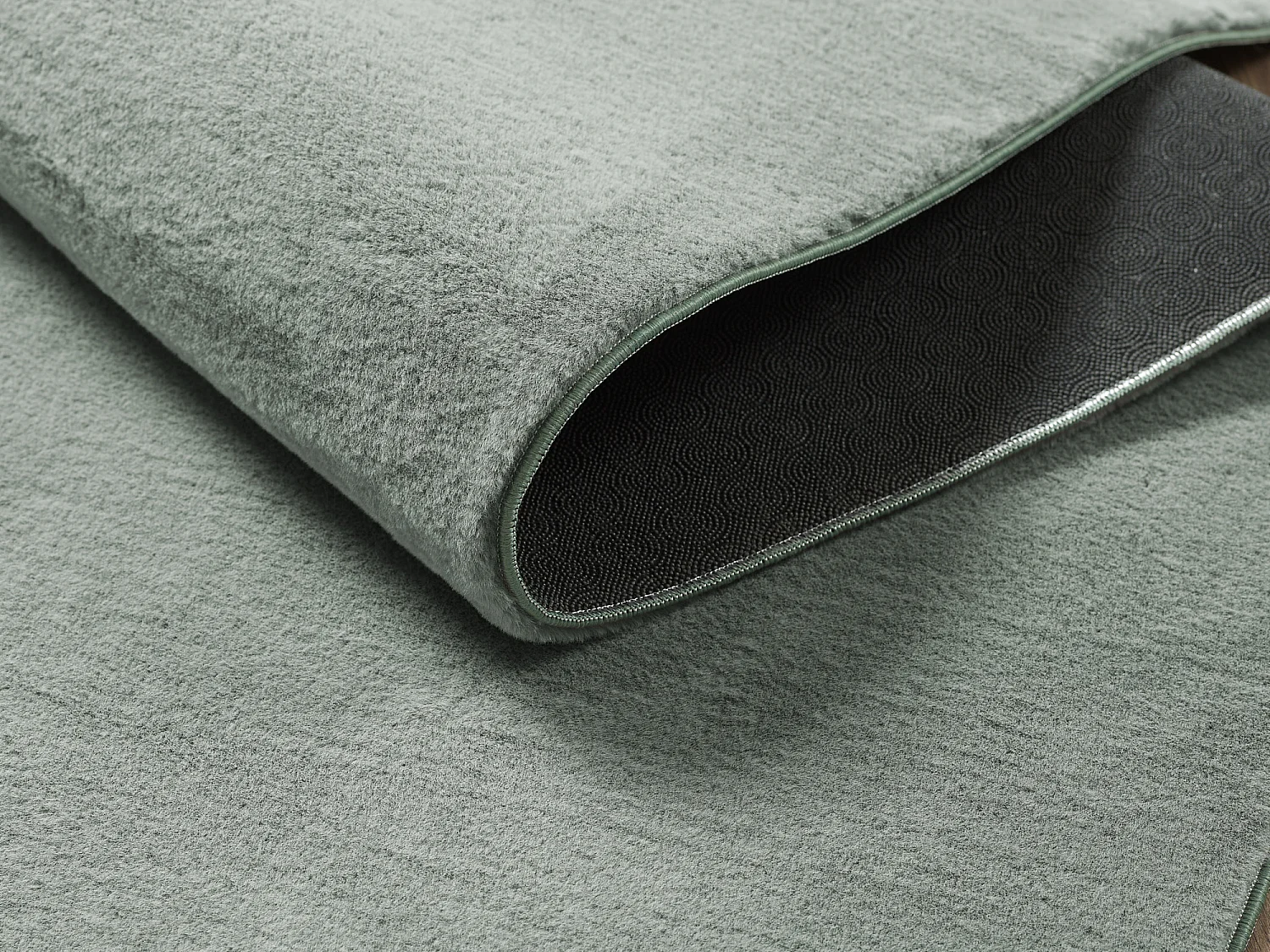 Tapis Cosy doux lavable uni, vert, 120 x 160 cm