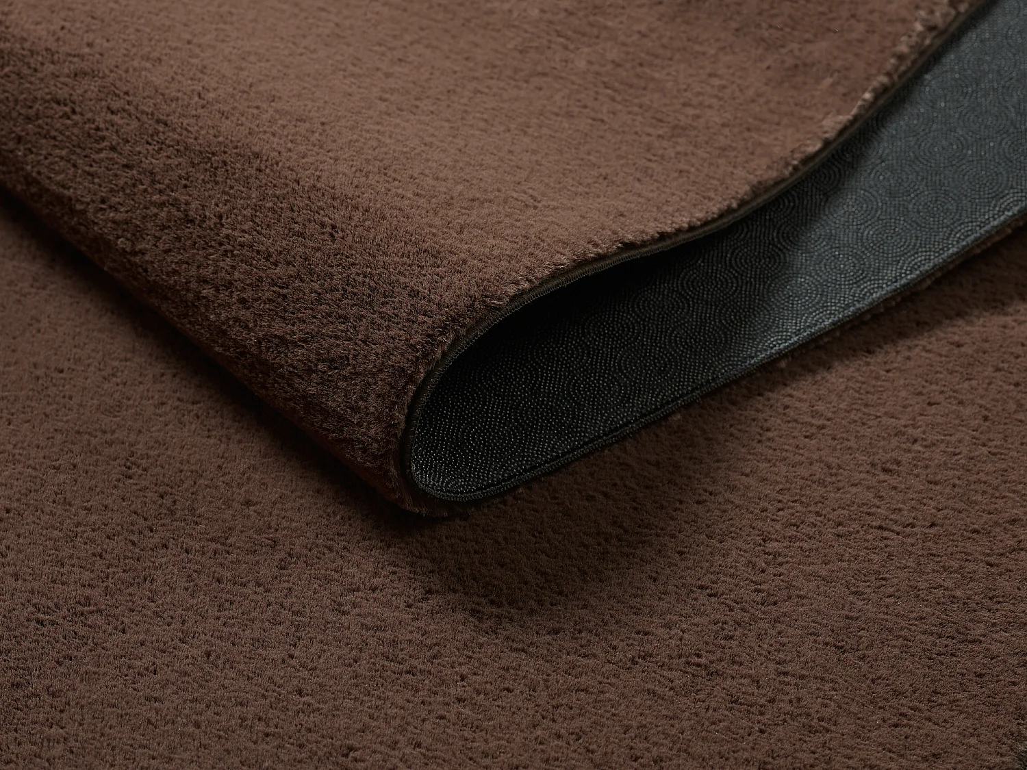 Tapis Cosy doux lavable uni, marron, 80 x 150 cm