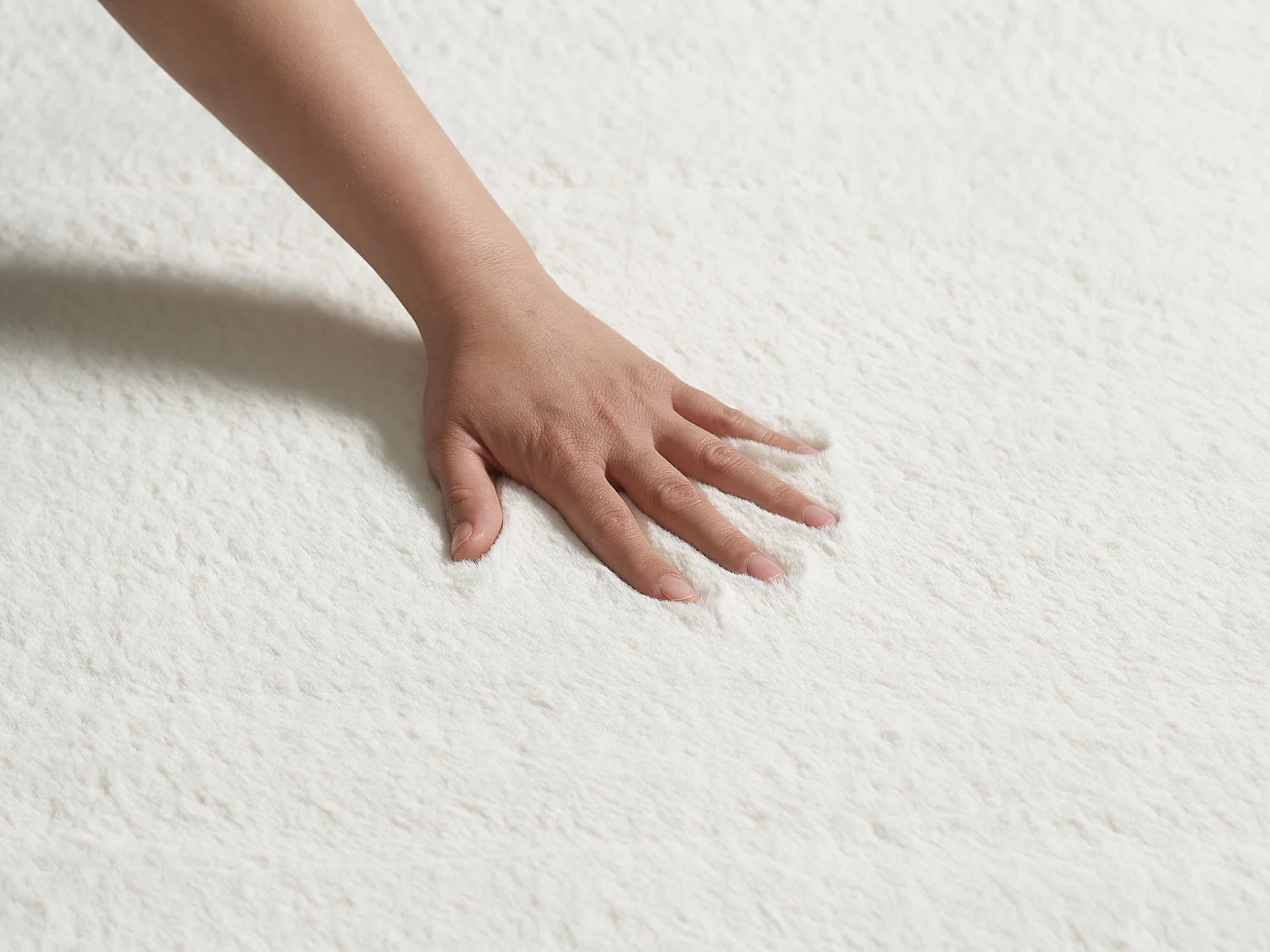 Tapis Cosy doux lavable uni, creme, 80 x 300