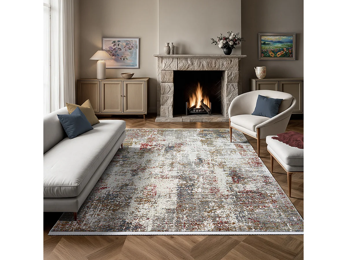 Tapis Fabia Luxe Modern Franges, multi, 200 x 290 cm