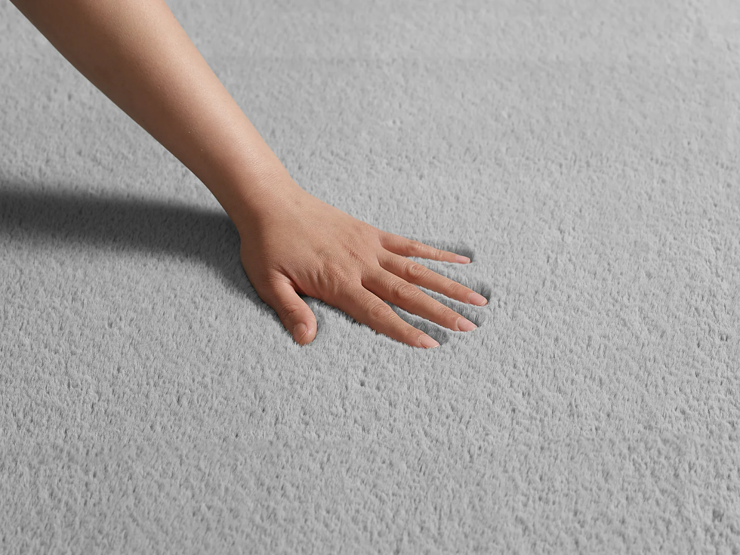 Tapis Cosy doux lavable uni, gris, 80 x 150 cm