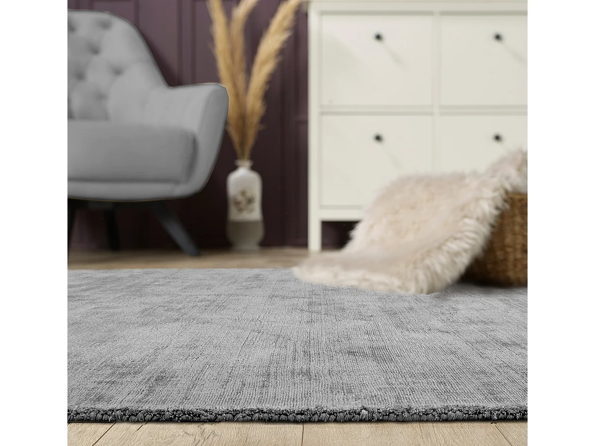 Alfombra Arte sala diseño elegante, gris, 200 x 290 cm