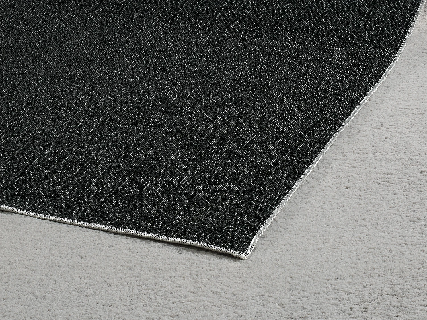 Tapis Cosy doux lavable uni, gris, 80 x 300 cm