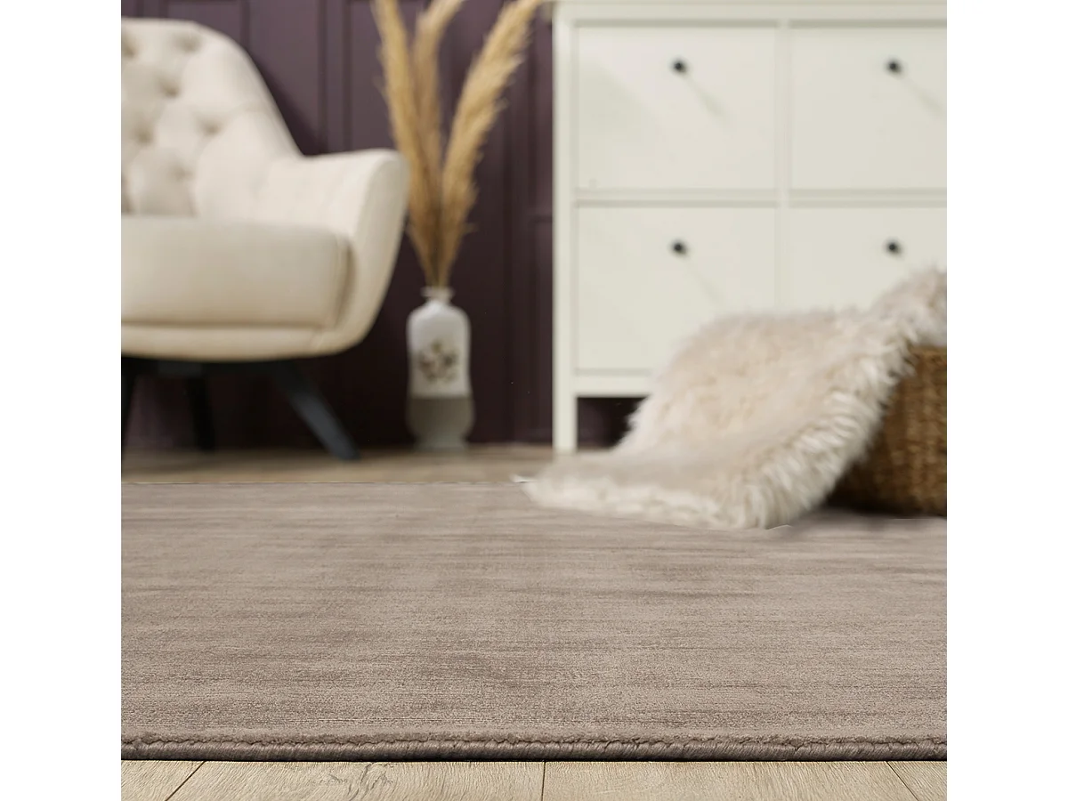 Tapis Arte salon design élégant, crème, 200 cm rond