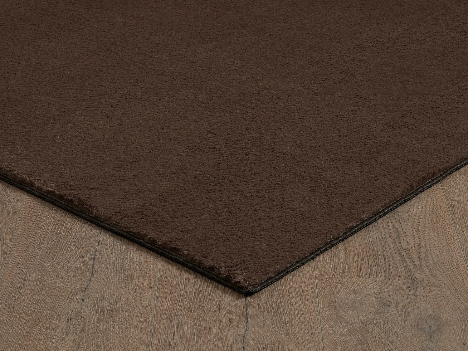Tapis Cosy doux lavable uni, marron, 200 x 280 cm