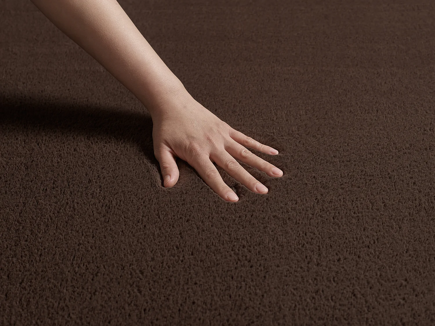 Tapis Cosy doux lavable uni, marron, 200 x 280 cm