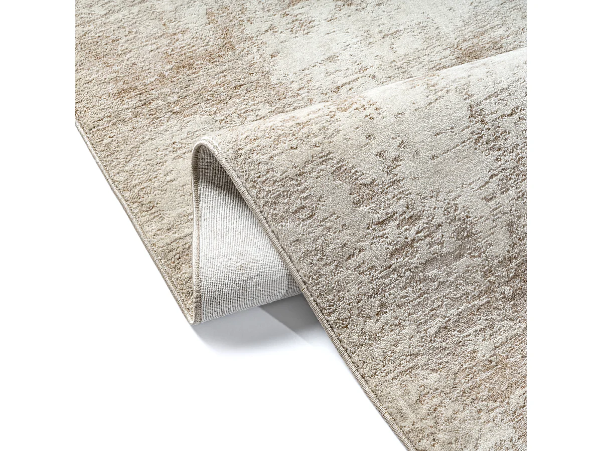 Tapis Flowline Salon Moderne Design, Beige, 160 x 230 cm