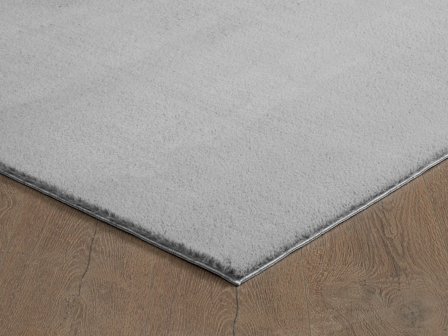 Tapis Cosy doux lavable uni, gris, 160 x 220 cm