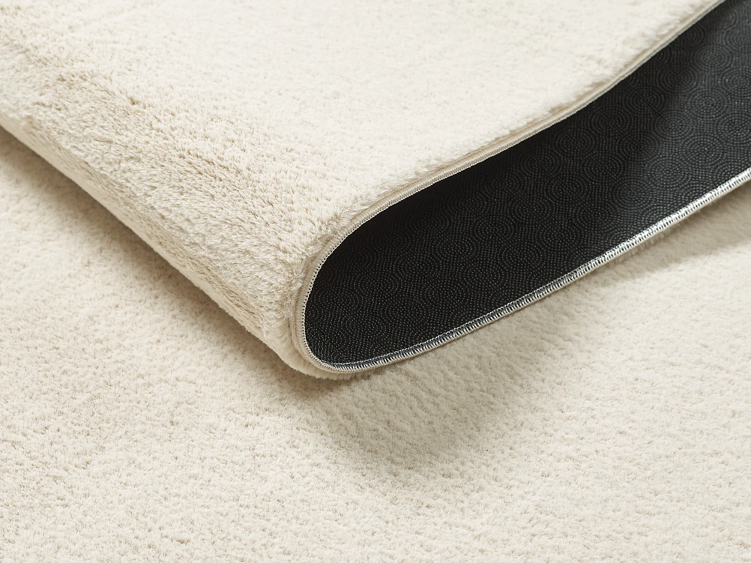 Tapis Cosy doux lavable uni, beige, 80 x 150 cm