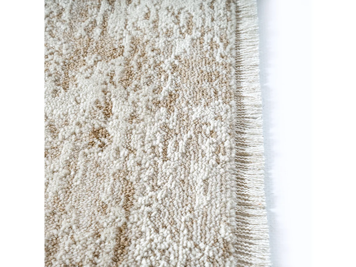 Tapis Flowline Salon Moderne Design, Beige, 80 x 150 cm