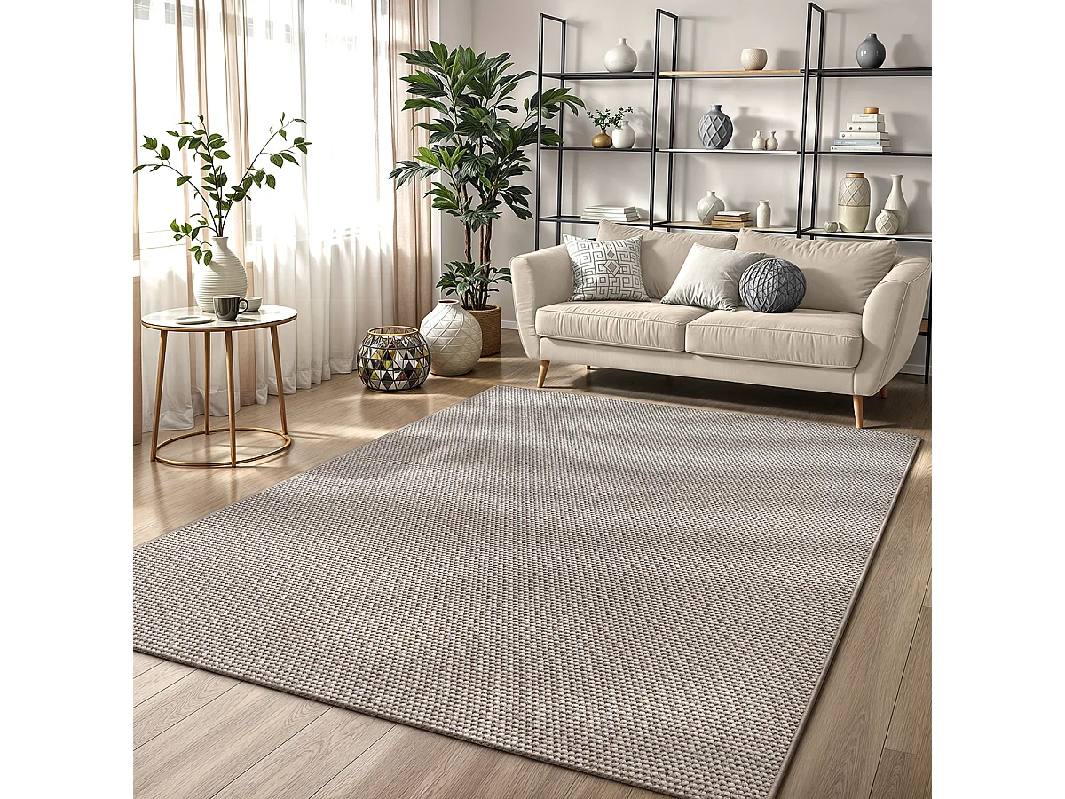 Tapsis Mirella Salon Design Moderne, beige, 160 x 220 cm