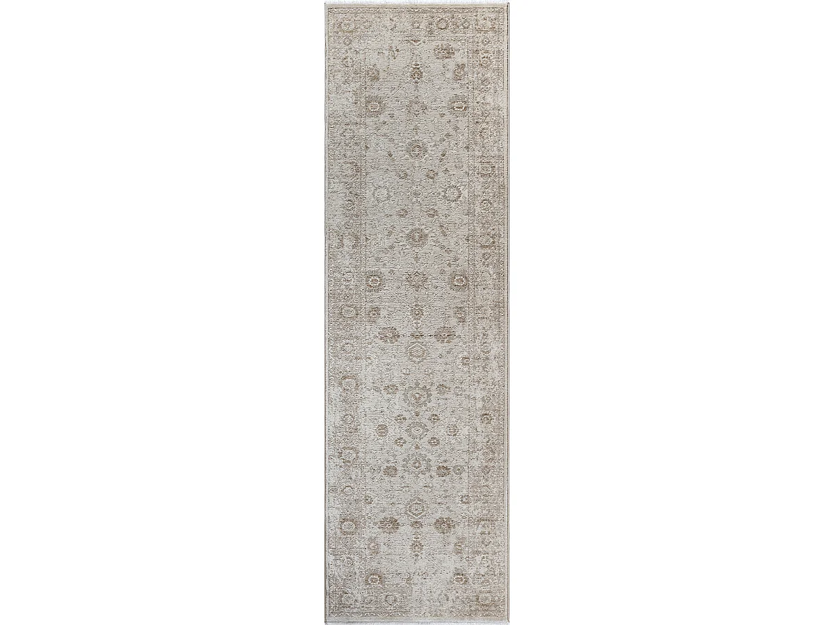 Tapis Flowline Salon Design Vintage, Beige, 80 x 300 cm