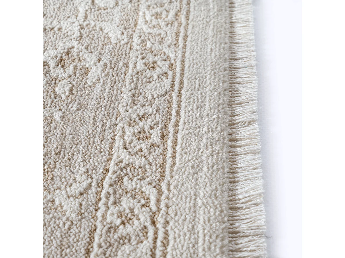 Tapis Flowline Salon Design Vintage, Beige, 80 x 300 cm