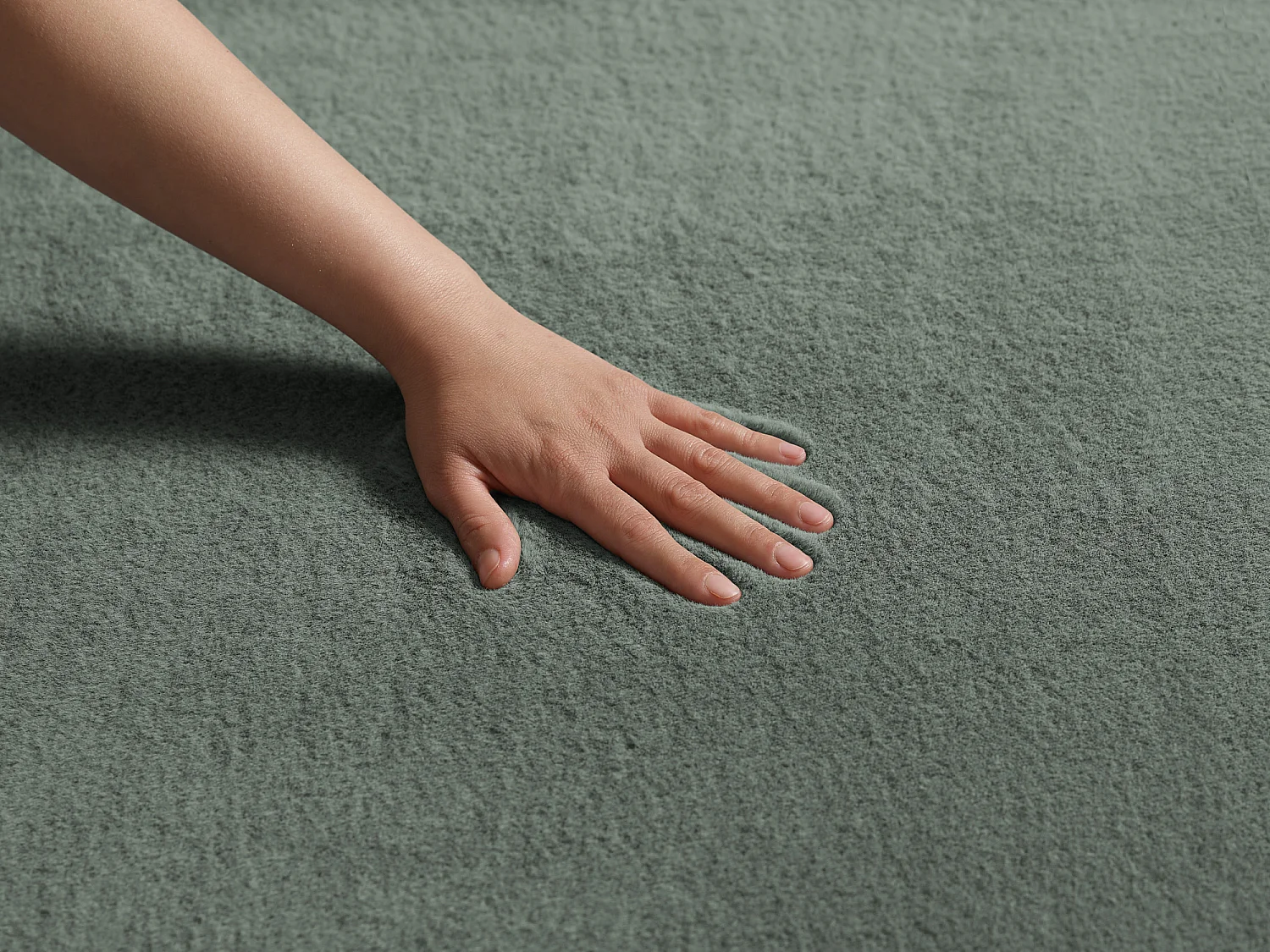 Tapis Cosy doux lavable uni, vert, 160 x 220 cm