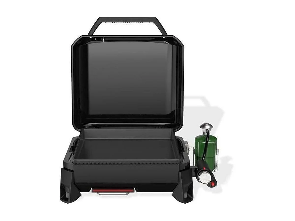 Weber Portable Gas Plancha Grill 3kW 43x41cm Schwarz Tischgrill mit schneller Aufheizung bis zu 260°C