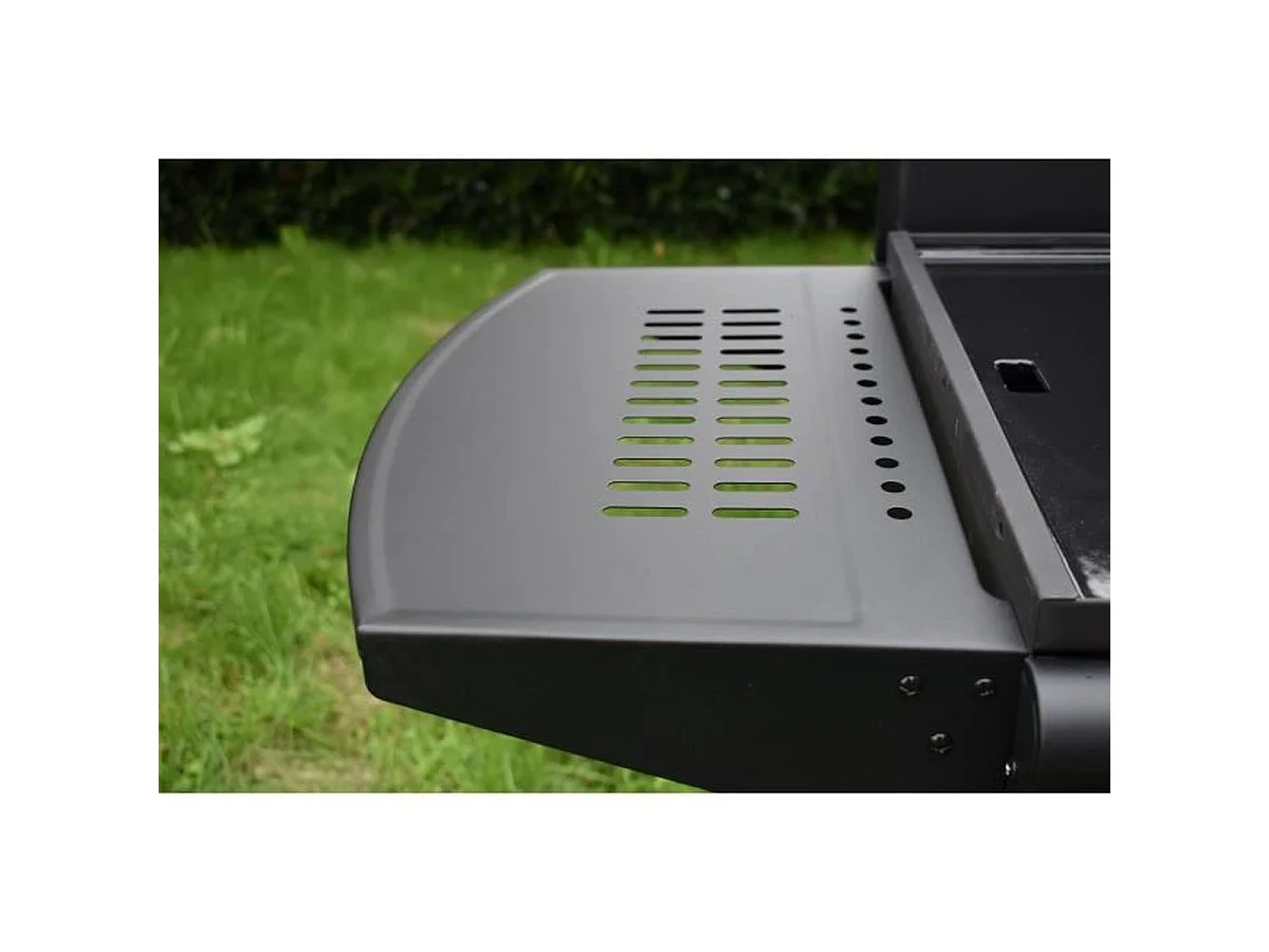 GRILL GARDEN Barbecue à gaz compact noir 14 kW avec capot, allumage Piezo et 4 brûleurs