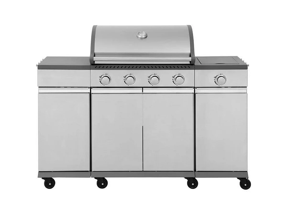 COOKINGBOX Brisbane Gasgrill auf Edelstahlwagen 142 x 57 x 112 cm