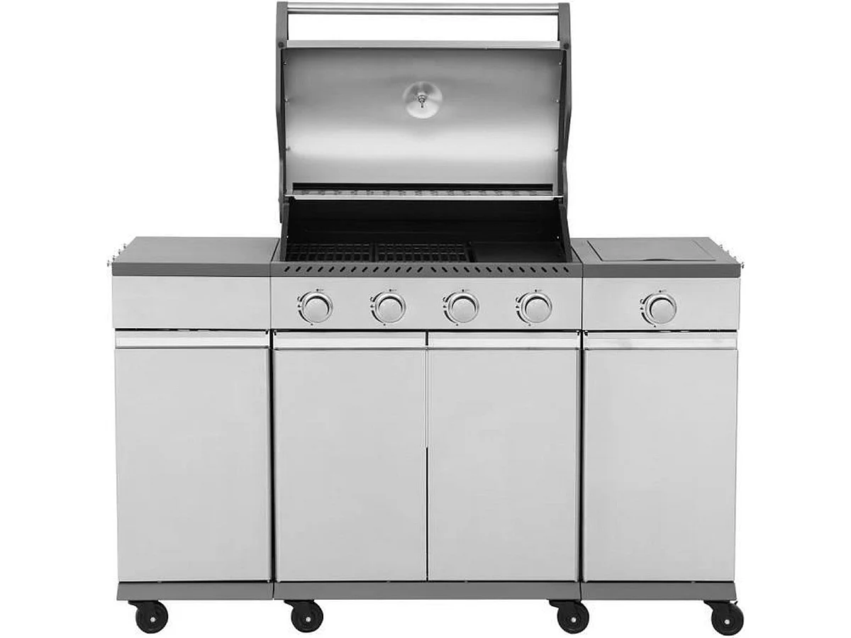 COOKINGBOX Brisbane Gasgrill auf Edelstahlwagen 142 x 57 x 112 cm
