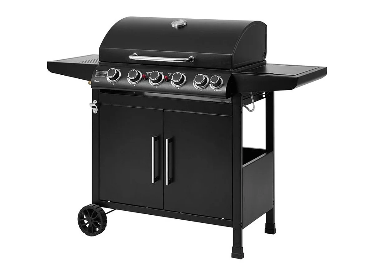 Barbecue à gaz COOKINGBOX Paarl 5SB - 5 brûleurs + brûleur latéral, surface 70 x 42 cm