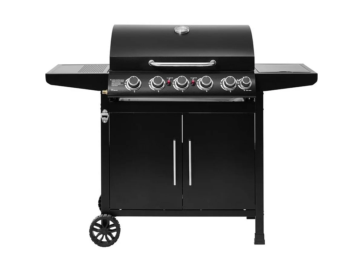 Barbecue à gaz COOKINGBOX Paarl 5SB - 5 brûleurs + brûleur latéral, surface 70 x 42 cm
