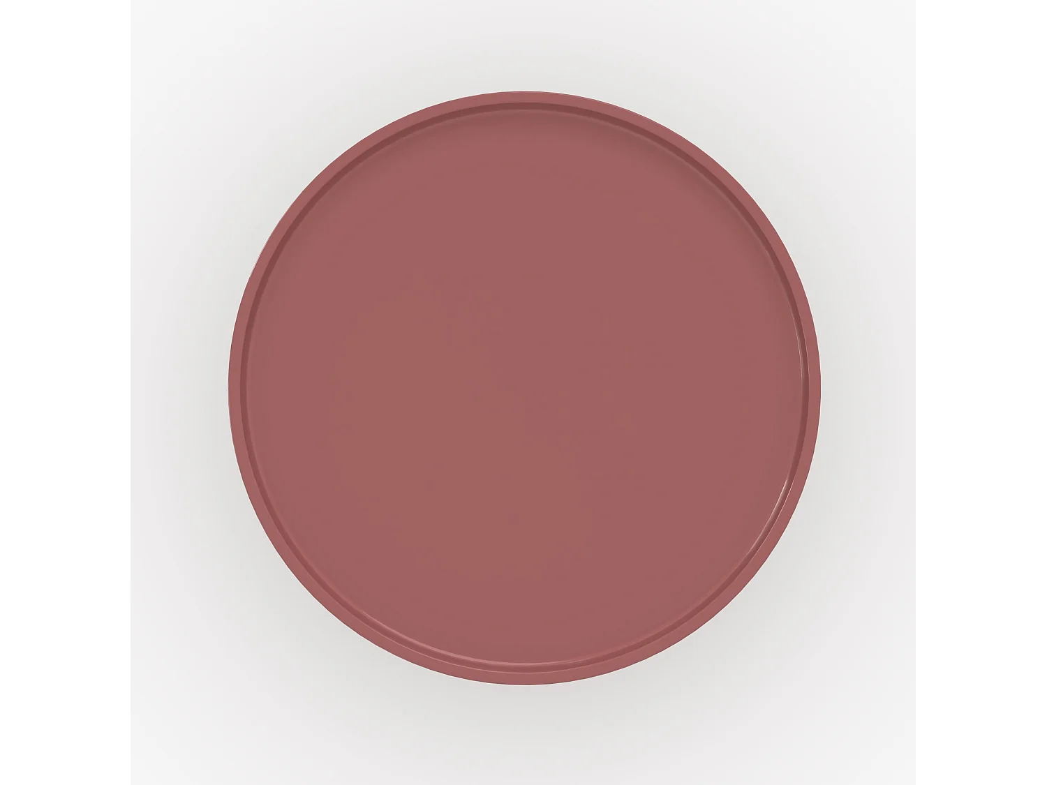 Mesa auxiliar lacada en rojo frambuesa de MDF, D50 cm - Nora