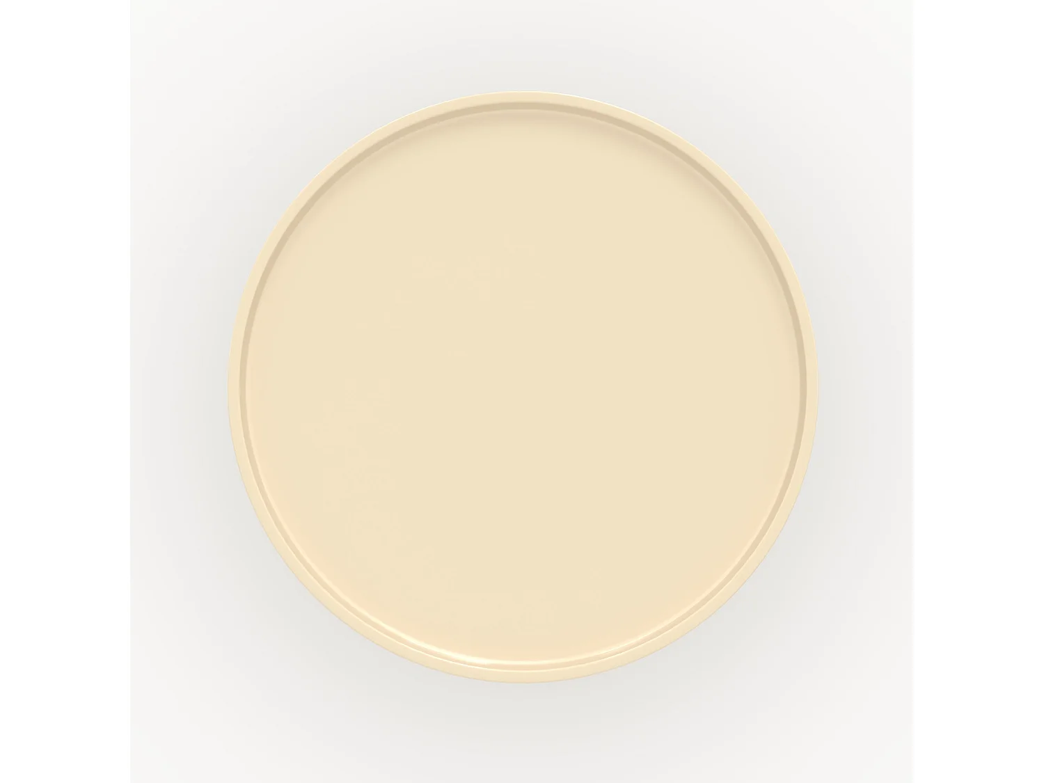 Mesa auxiliar lacada blanca en MDF, D50 cm - Nora
