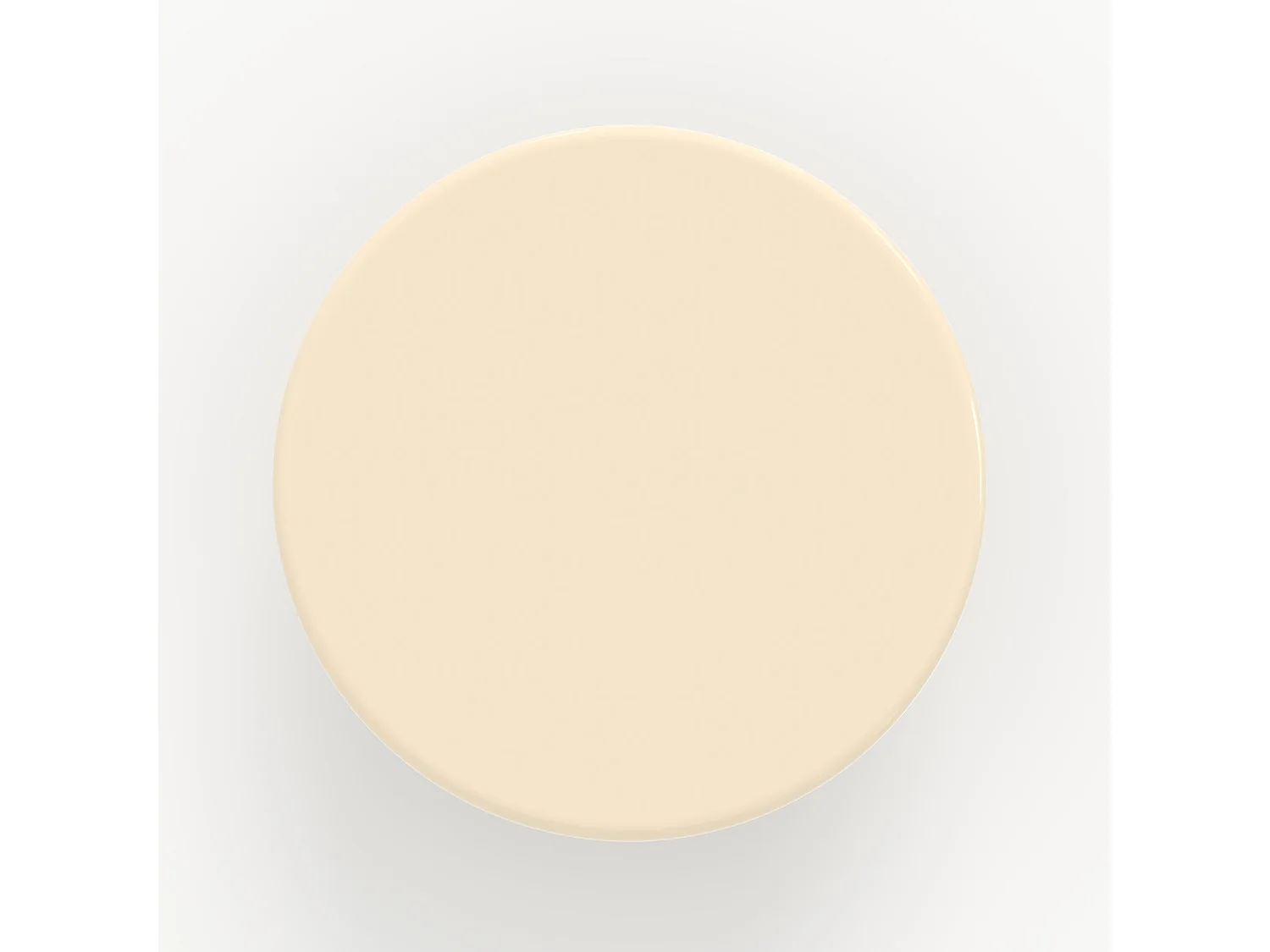 Tavolino laccato bianco in MDF, D80 cm - Apoline