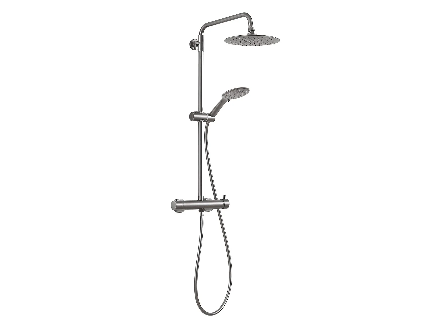 Colonne De Douche Avec Mitigeur, 3 Jets Et Pommeau 22,5 Cm Réglable
