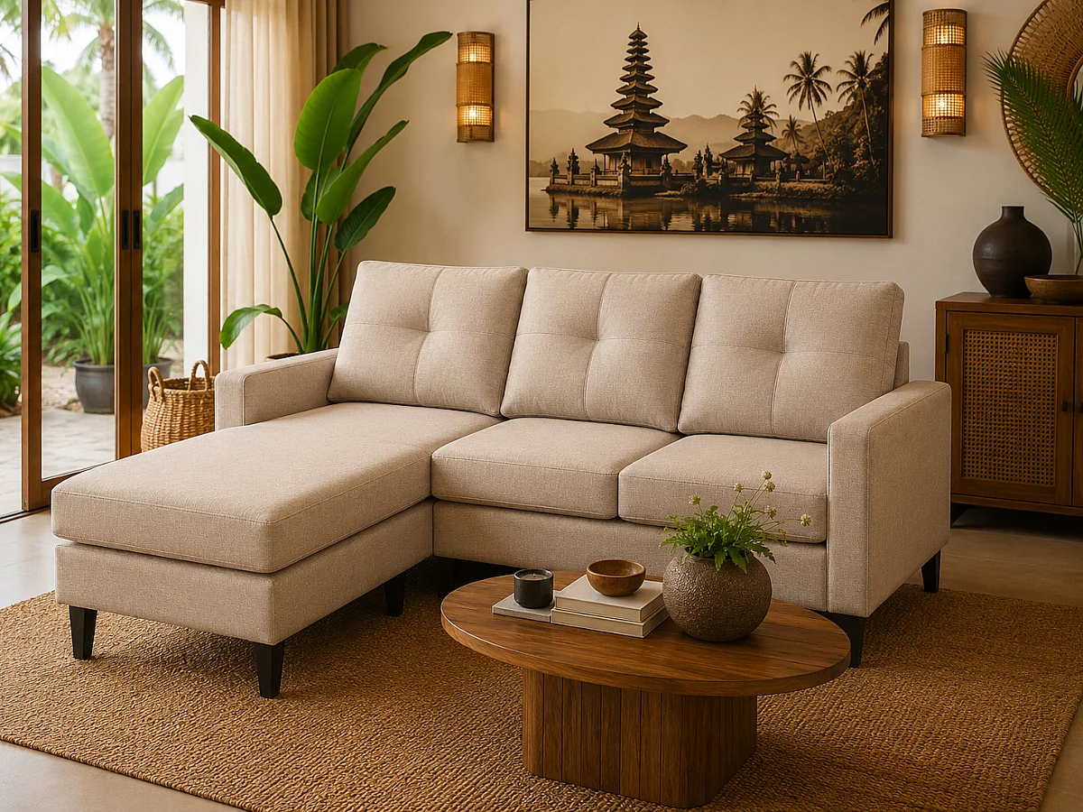 Sofá com Chaise Inter (Bege)