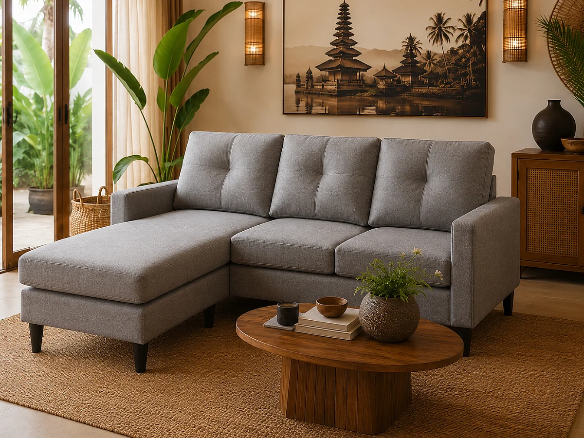 Sofá com Chaise Inter (Cinza Claro)
